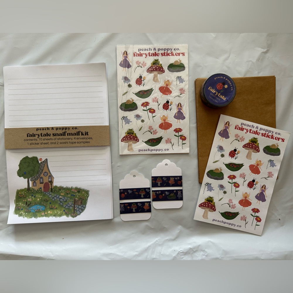 peach & poppy co. Fairytale Sticker & Stationery Set - Multicolor